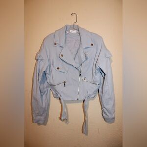 Stylish Light Blue Women's Jacket